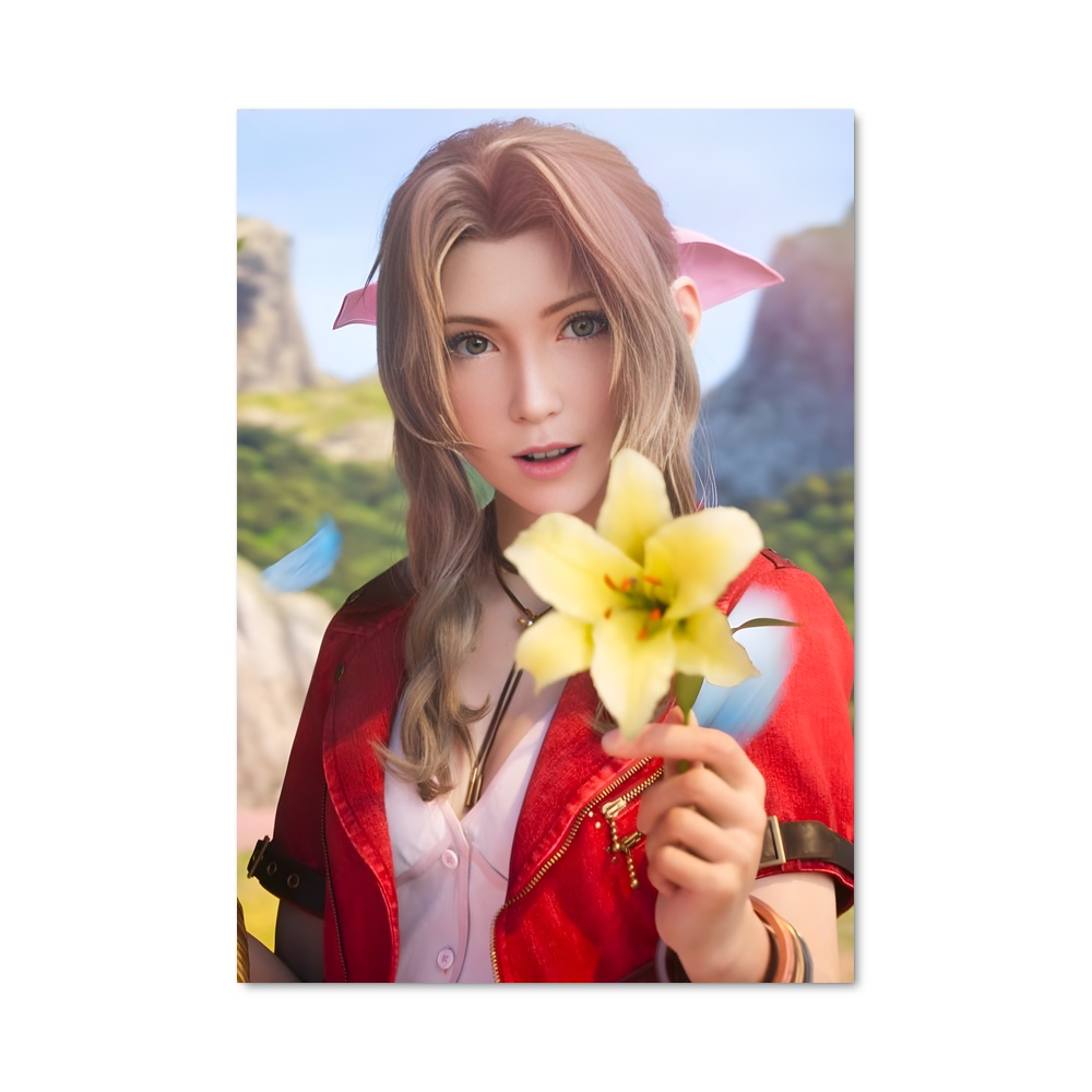 Poster La Fleur d'Aerith – affiche Final Fantasy